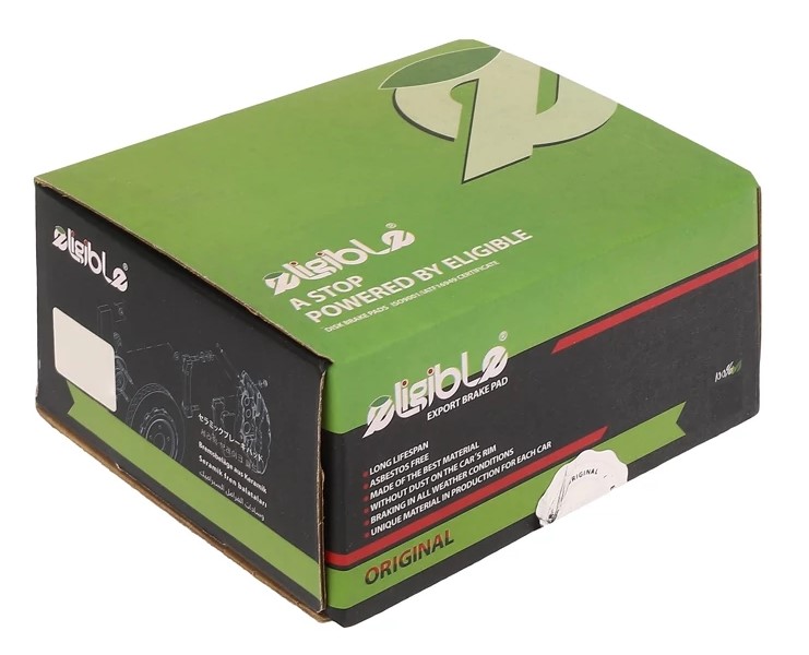 لنت ترمز نائو سرامیکی عقب پژو 207 (بعد از 96) (رانایی) الیجیبل (Eligible Nao Ceramic)